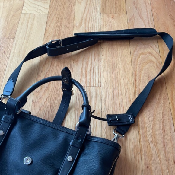 TUMI Laptop Crossbody Bag Black Expandable - Picture 4 of 11